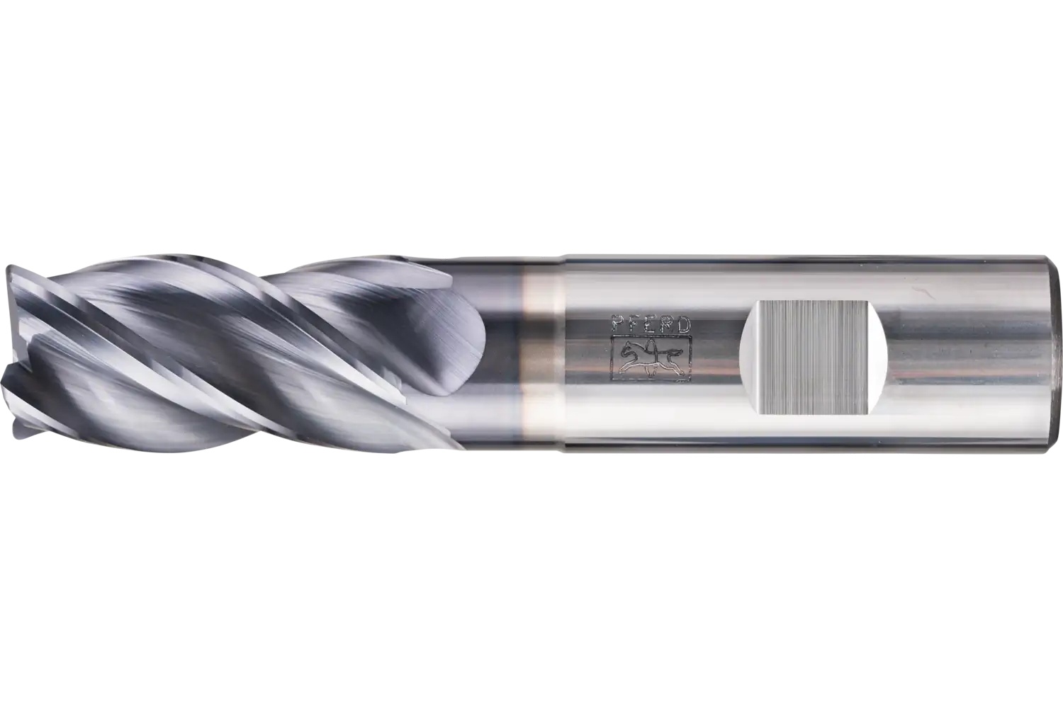Picture of Pferd .125" Radiused End Mill, 4 flutes, 3/4" Dia, 1-1/2" APMX, 3" OAL, Weldon shank